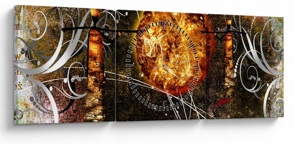 Egy őskori festmény képe (órával) (90x30 cm)