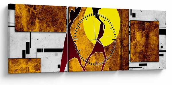 Egy őskori festmény képe (órával) (90x30 cm)