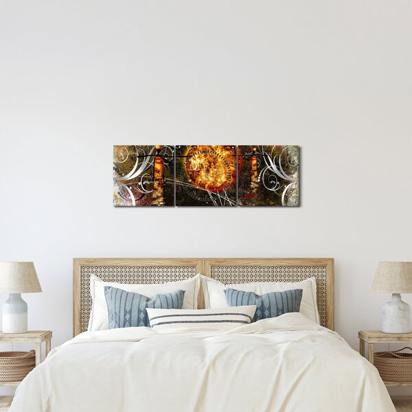 Egy őskori festmény képe (órával) (90x30 cm)