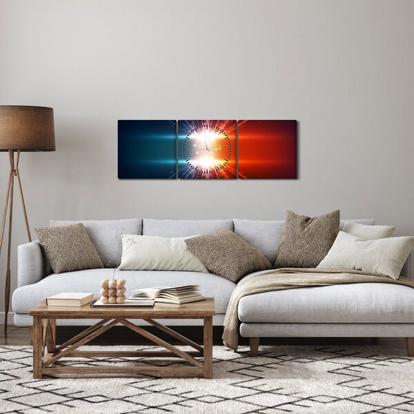Absztrakt kép az aktív töltés (órával) (90x30 cm)