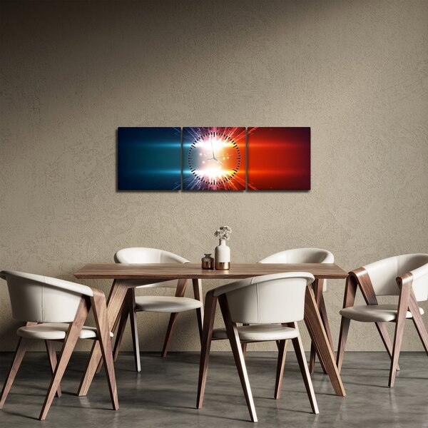 Absztrakt kép az aktív töltés (órával) (90x30 cm)
