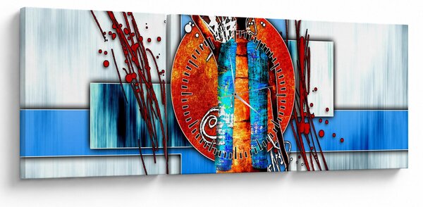 Egy ősi ember képének festménye (órával) (90x30 cm)