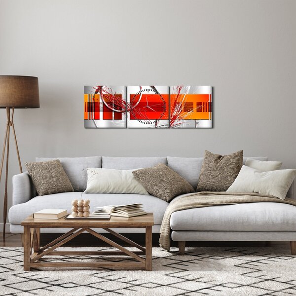 Absztrakt kép (órával) (90x30 cm)