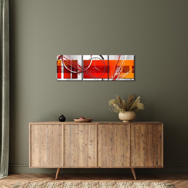 Absztrakt kép (órával) (90x30 cm)