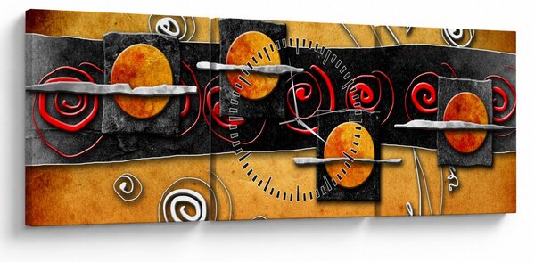 Az absztrakció képe - Bolygók (órával) (90x30 cm)