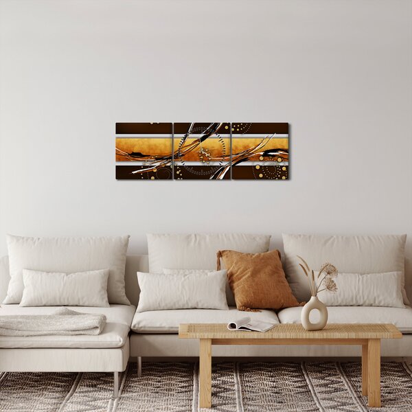Az absztrakció képe - Pillangók (órával) (90x30 cm)