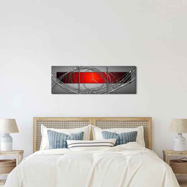 Absztrakt kép (órával) (90x30 cm)