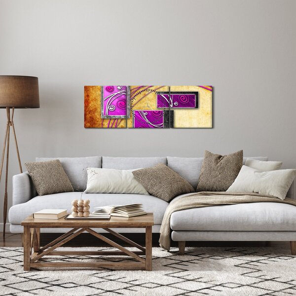 Az absztrakció képe (órával) (90x30 cm)