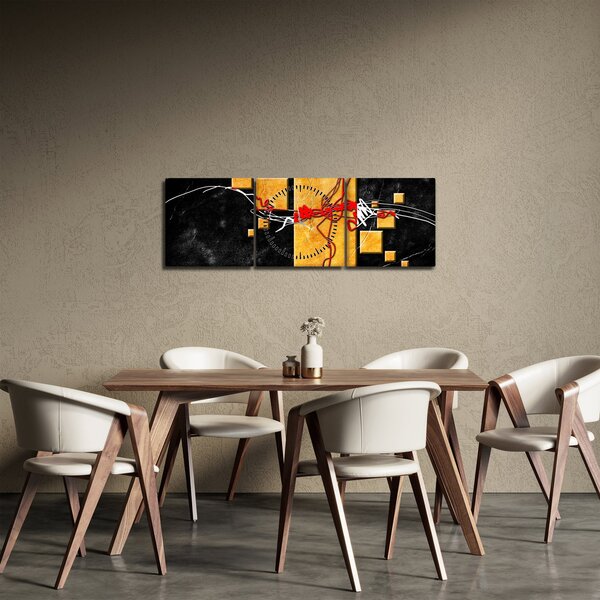 Absztrakt kép - Táncosok (órával) (90x30 cm)