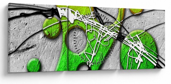 Absztrakt kép (órával) (90x30 cm)