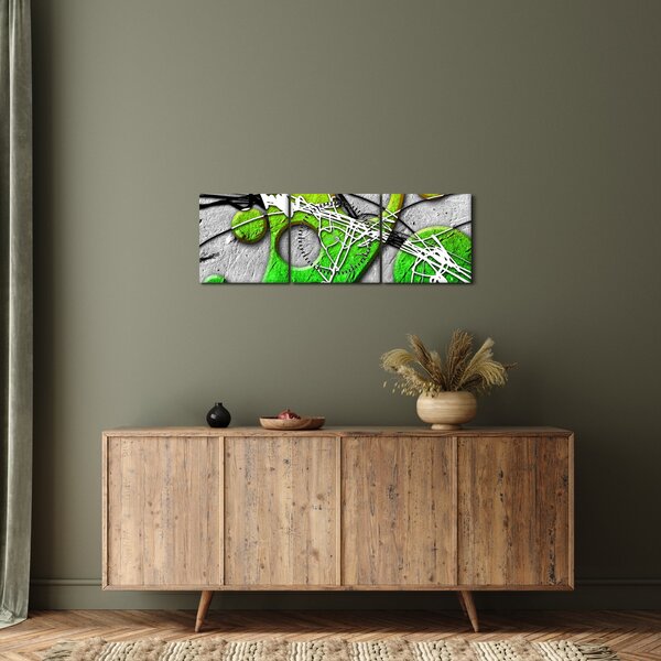 Absztrakt kép (órával) (90x30 cm)