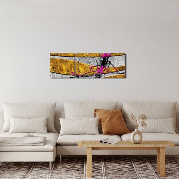 Az absztrakció képe (órával) (90x30 cm)