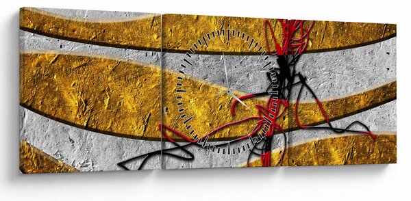 Absztrakt kép (órával) (90x30 cm)