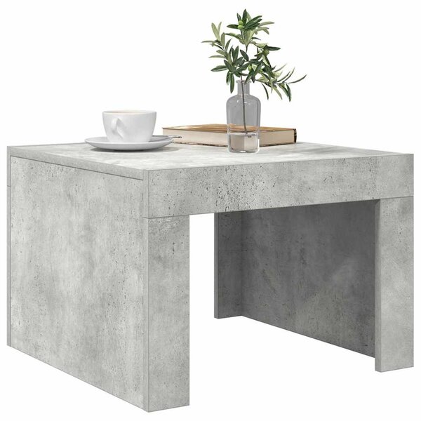 Betonszürke szerelt fa dohányzóasztal 50 x 50 x 35 cm