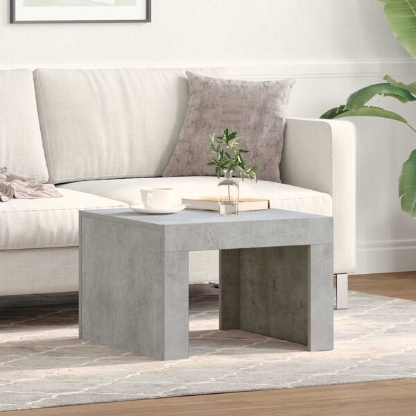 Betonszürke szerelt fa dohányzóasztal 50 x 50 x 35 cm