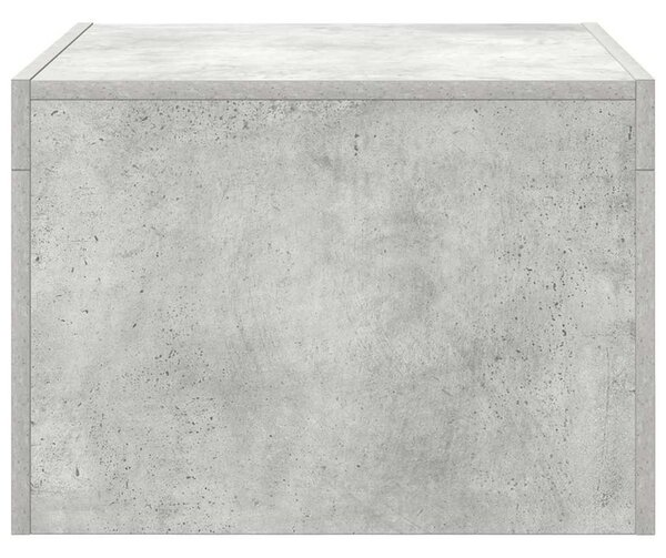 Betonszürke szerelt fa dohányzóasztal 50 x 50 x 35 cm