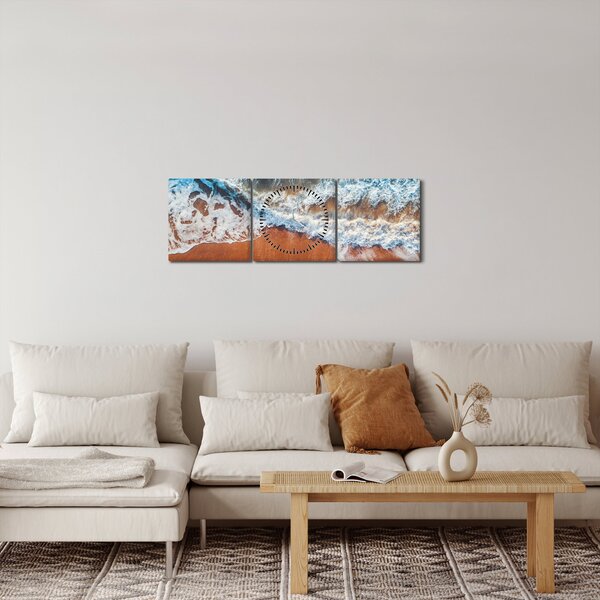 Tengerpart képe (órával) (90x30 cm)