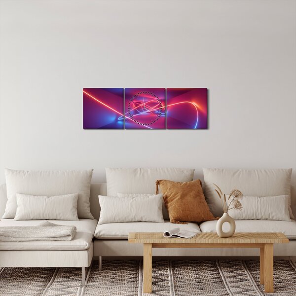 A modern absztrakció képe (órával) (90x30 cm)