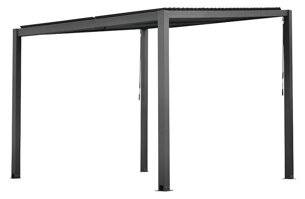 Félnyeregtetős bioklimatikus pergola lamellákkal 3 x 3 M