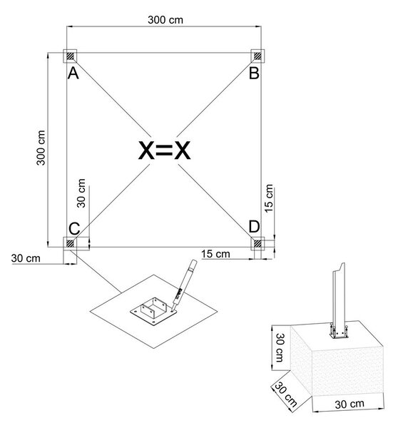Félnyeregtetős bioklimatikus pergola lamellákkal 3 x 3 M