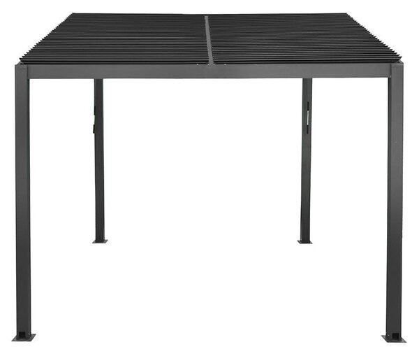 Félnyeregtetős bioklimatikus pergola lamellákkal 3 x 3 M