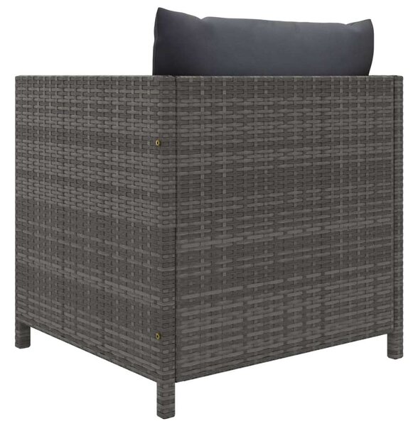 Polyrattan Kerti Ülőgarnitúra - 8 részes - Szürke