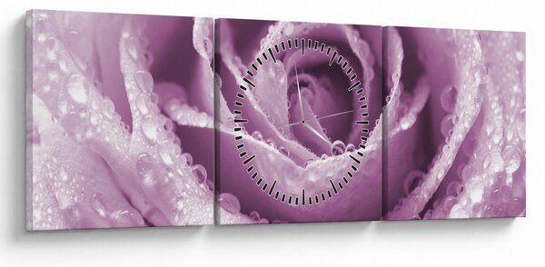 Egy rózsa virág részlete (órával) (90x30 cm)
