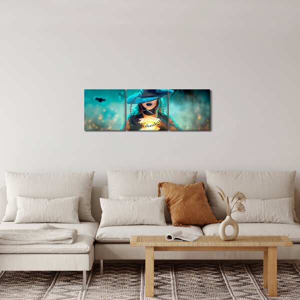 Boszorkány képe (órával) (90x30 cm)
