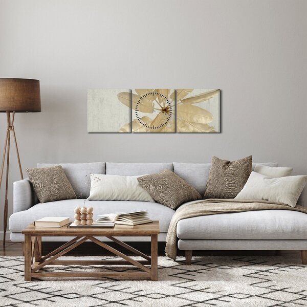 Egy liba toll képe (órával) (90x30 cm)
