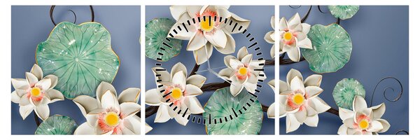 Tavirózsa képe (órával) (90x30 cm)