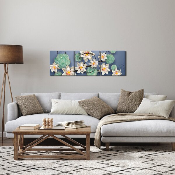 Tavirózsa képe (órával) (90x30 cm)
