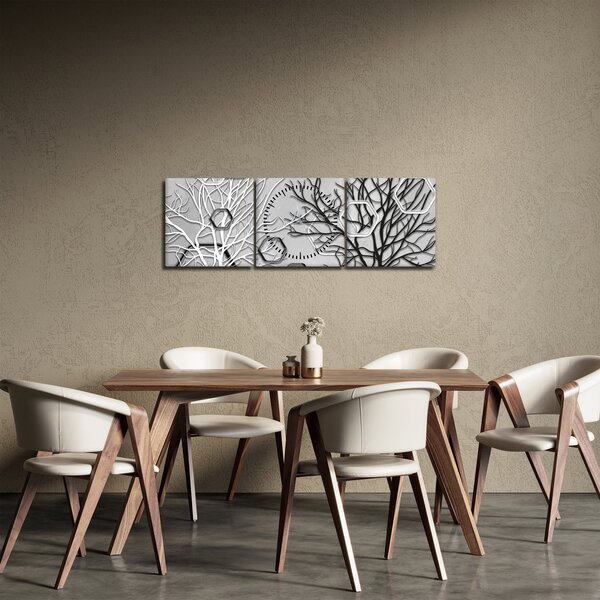 Absztrakt kép a fák (órával) (90x30 cm)