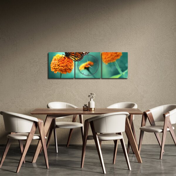 Egy pillangó képe (órával) (90x30 cm)