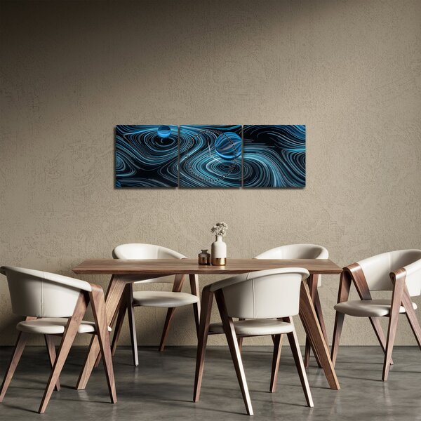 Absztrakt képet (órával) (90x30 cm)