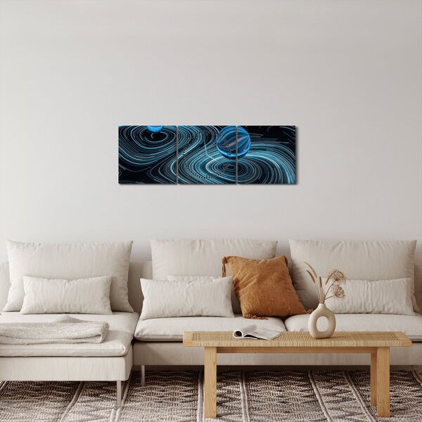 Absztrakt képet (órával) (90x30 cm)
