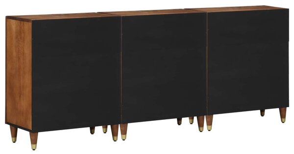 Fürdőszobai Szekrény Szett 3 db 180 x 33 x 75 cm Tömör Mangófát