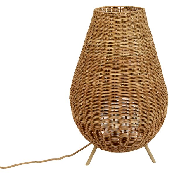 Szabályozható rattan állólámpa IP65 távirányítóval - Saona