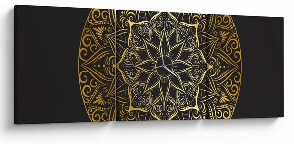 Az arany absztrakció képe (órával) (90x30 cm)