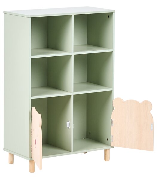 Háromszintes könyvespolc NOBBY 90 cm Világoszöld