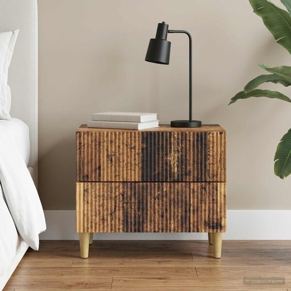Éjjeliszekrény fiókkal Antik Fa 62 x 34,5 x 48 cm Szerelt Fa
