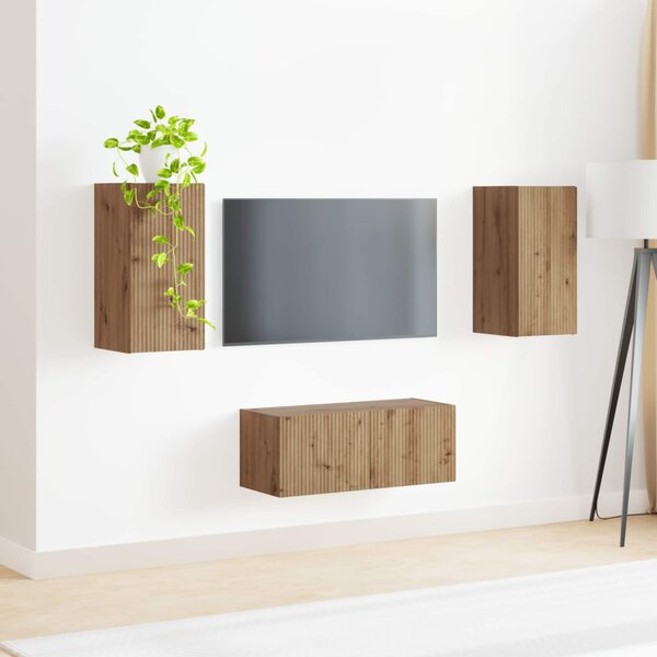 TV szekrény garnitúra 2 db Artisan tölgy Szerelt Fa