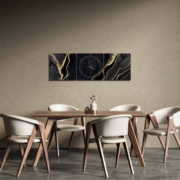 Az arany absztrakció képe (órával) (90x30 cm)