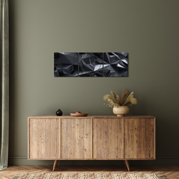 Kép - Geometriai absztrakció (órával) (90x30 cm)