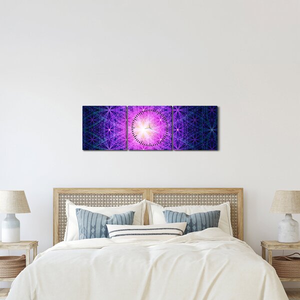 Absztrakt kép (órával) (90x30 cm)