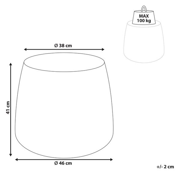 Kisasztal BIENTINO 46 cm 46 cm Travertin hatású