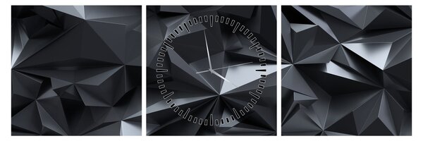 Kép - Geometriai absztrakció (órával) (90x30 cm)
