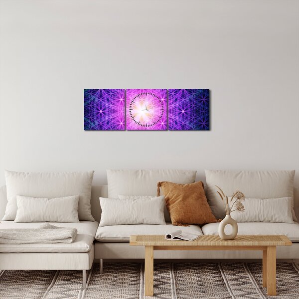 Absztrakt kép (órával) (90x30 cm)