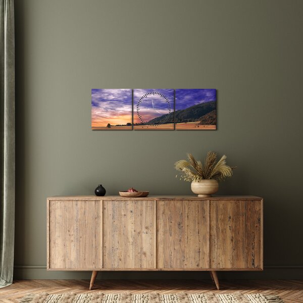 A levendula rét képe (órával) (90x30 cm)