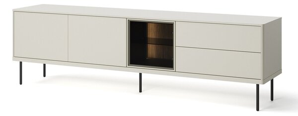 TV-állvány Voloma 106, Laminált forgácslap, 56x194x41cm, Kasmír, Sötét tölgy