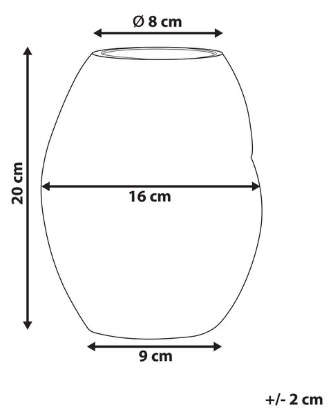 Virágtartó váza GERAKINI Üveg 20 cm Narancssárga